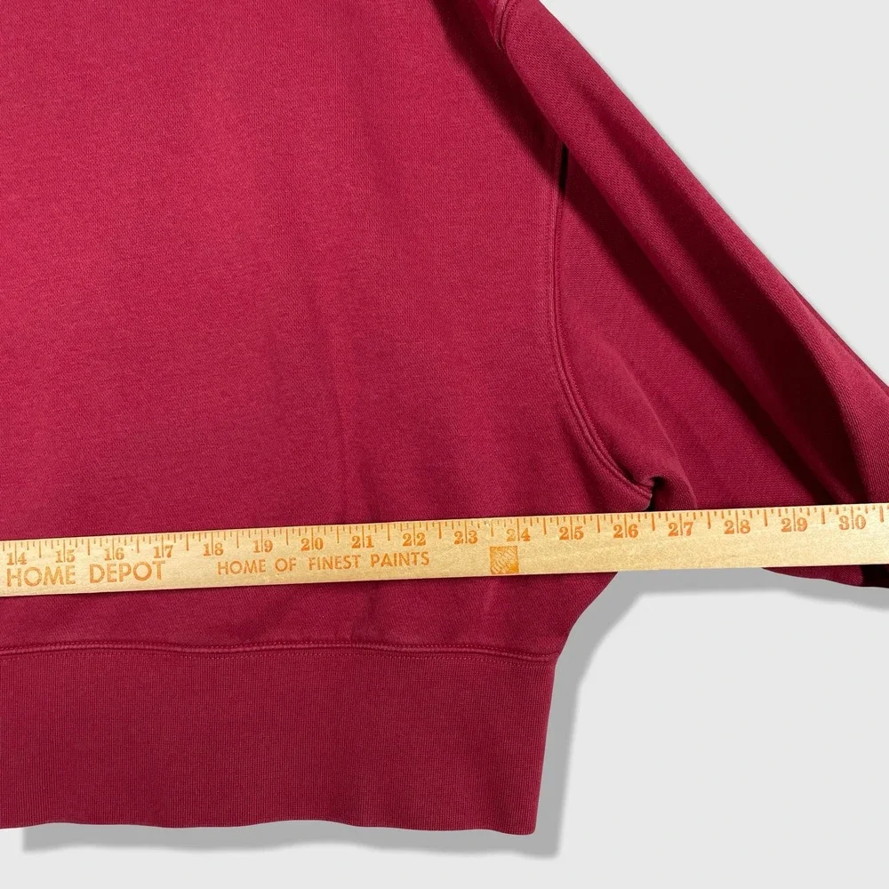 Nike Cropped Sweatshirt Womens S Red Center Swoosh Athleisure Streetwear Sporty